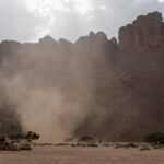 Dust storm at a nomadic Tuareg camp (image by Inger Vandyke)