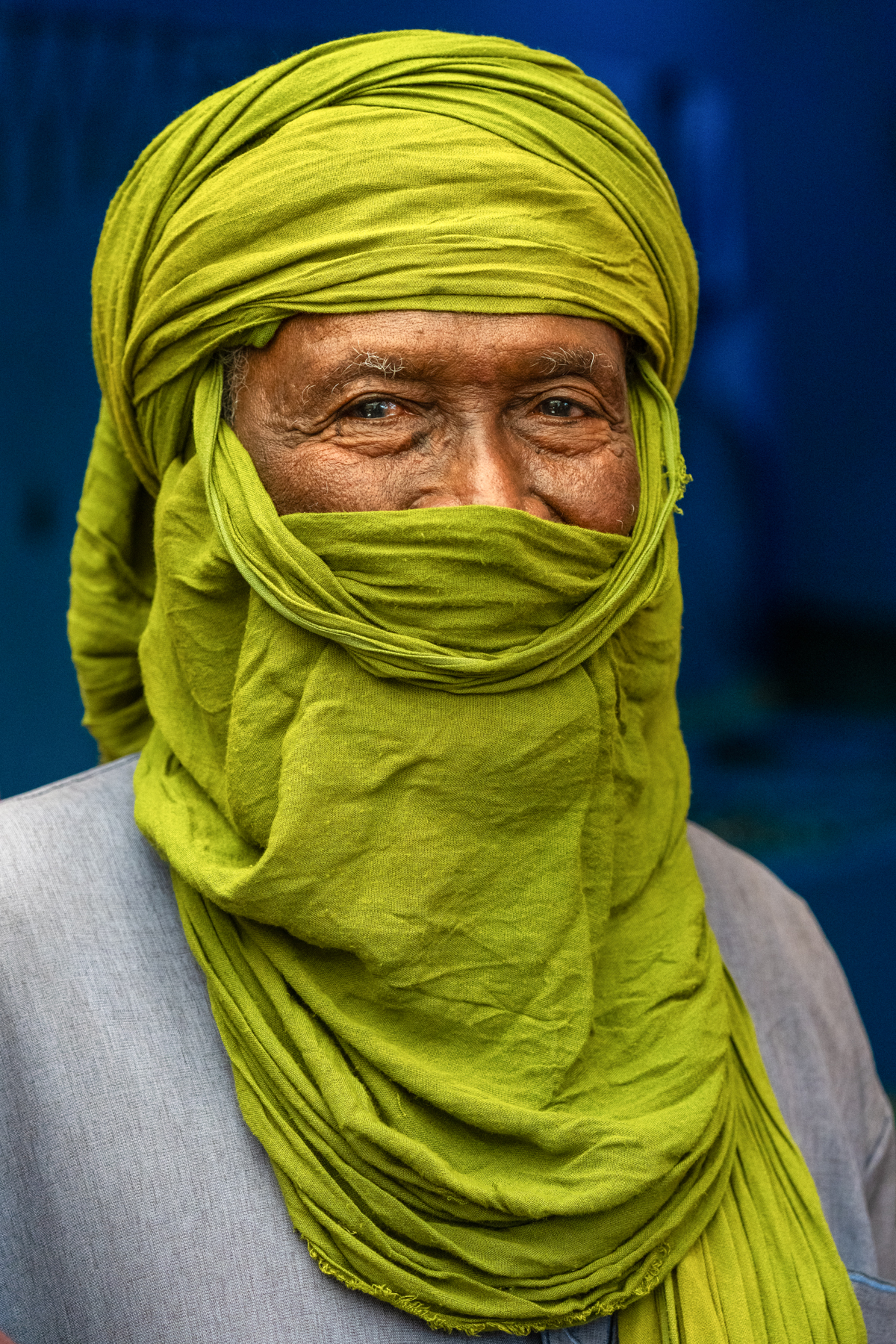 Portrait of an elderly Tuareg man in the souk of Djanet (image by Inger Vandyke)