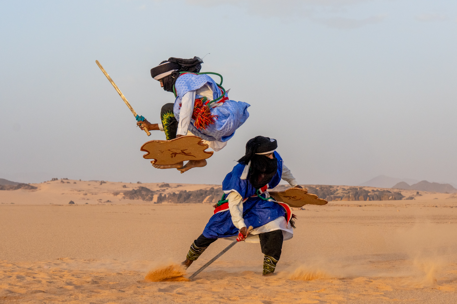 Aroukas flying Tuareg warriors (image by Inger Vandyke)