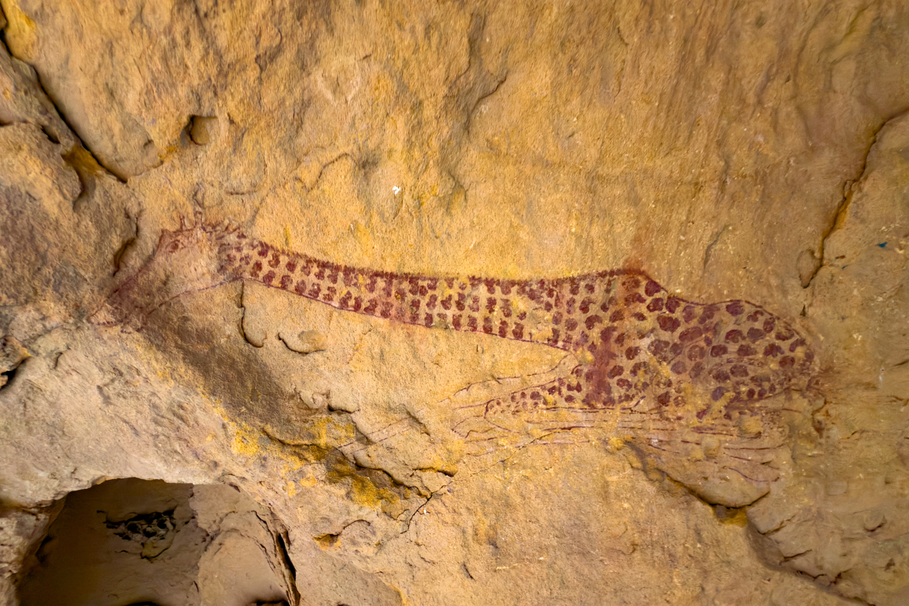 Giraffe painting in Tadrart (image by Inger Vandyke)