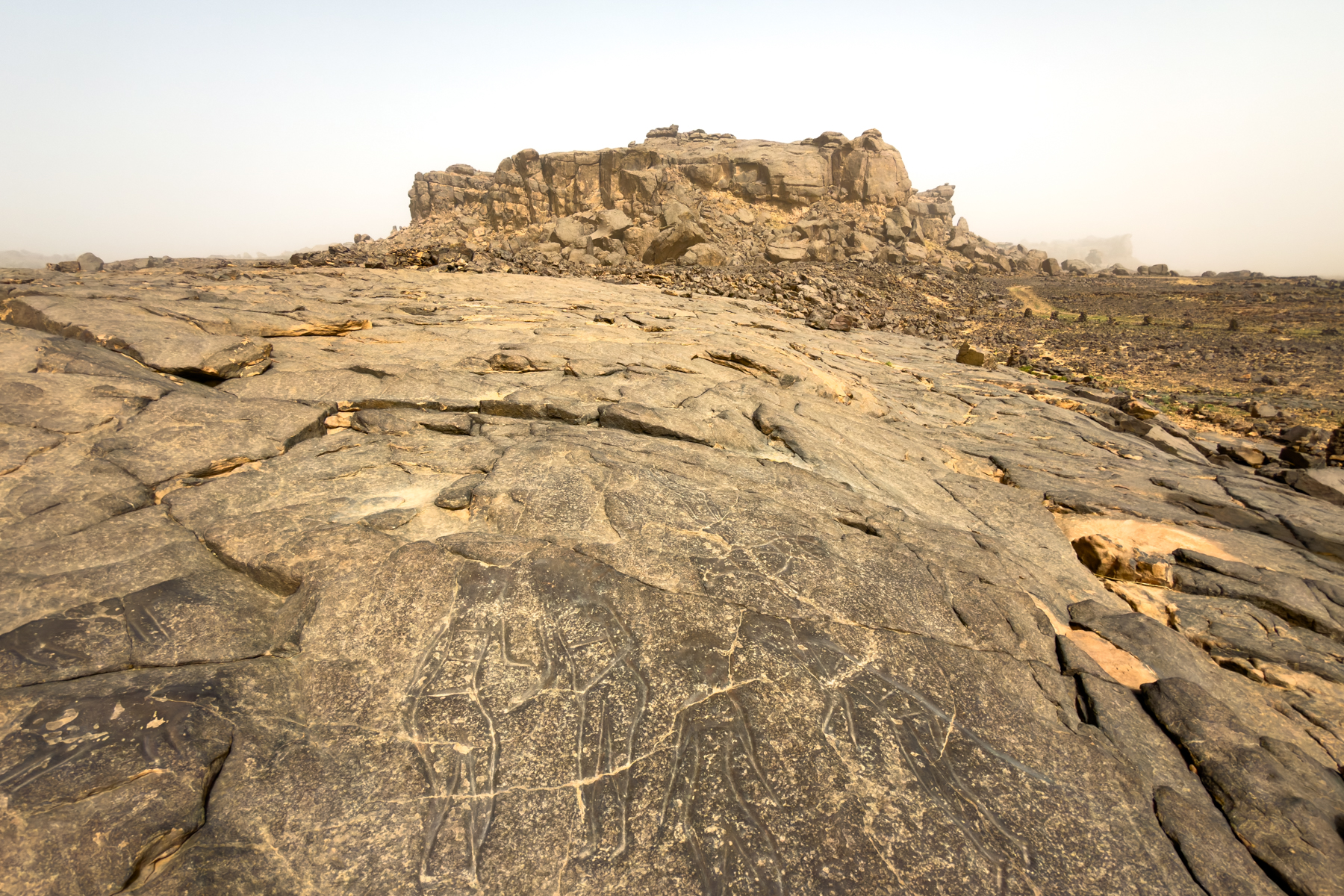 Human engravings at Tin Taghirt (image by Inger Vandyke)