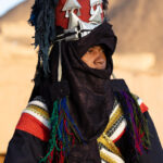 Sabiba warrior at sunset during a private shoot at the stunning K'Sour of Taghorfit (image by Inger Vandyke)