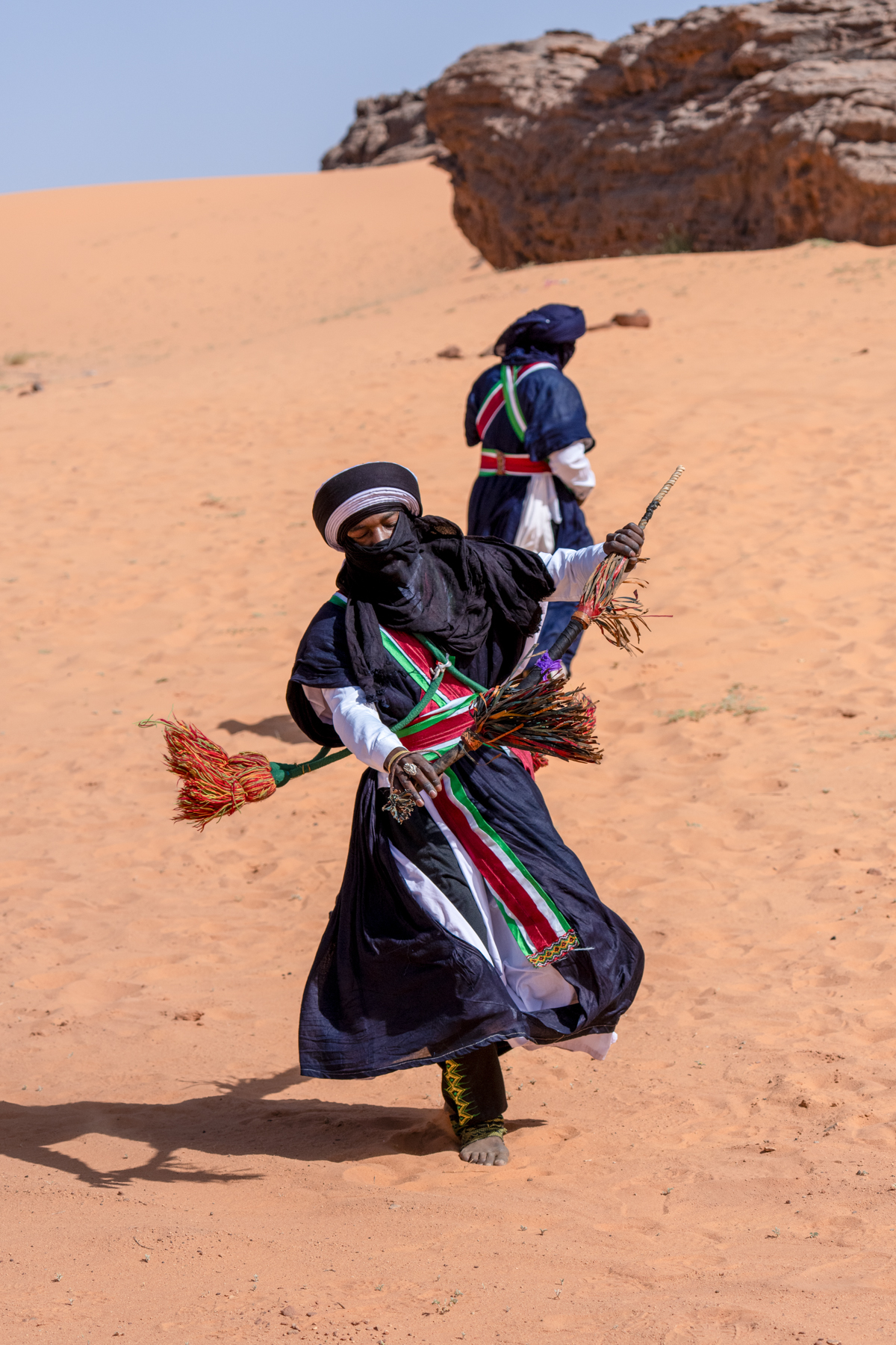 Tahamat dancers in the desert (image by Inger Vandyke)