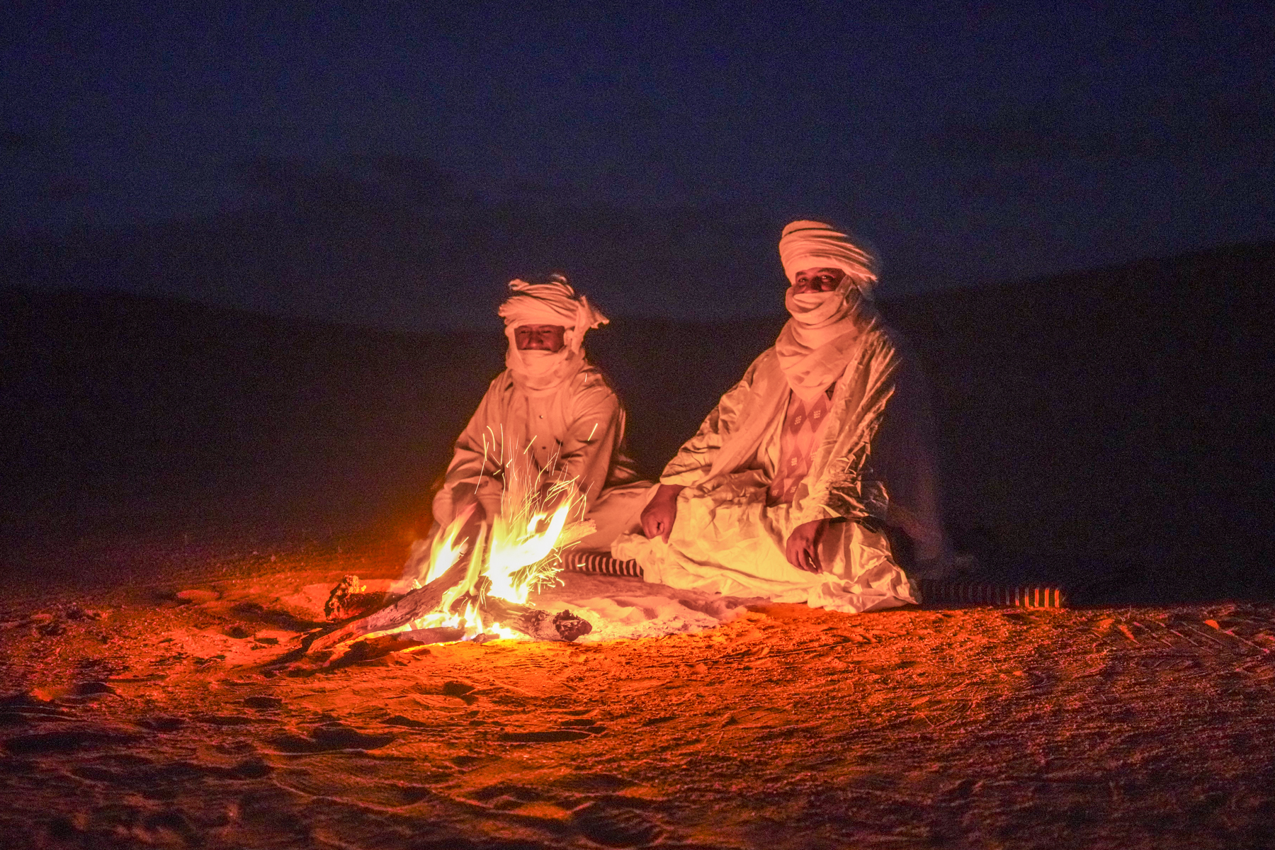 Tuareg men around our campfire (image by Inger Vandyke)