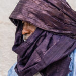 Side portrait of an El Mirhan Tuareg elder (image by Inger Vandyke)