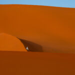 Dwarfed by the gigantic dunes of Tin Merzouga (image by Inger Vandyke)