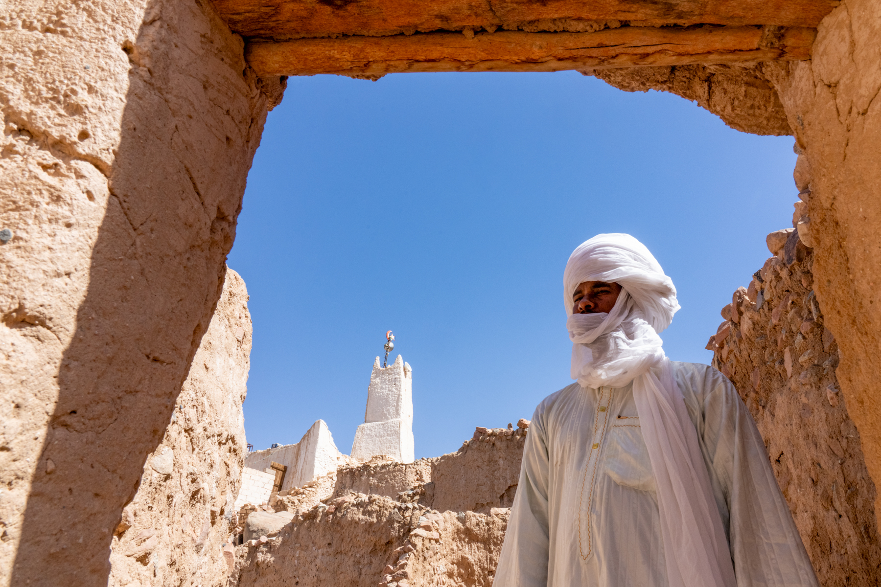 The tiny mud mosque in Zalouaz is the only example of Sudano-Sahelian architecture in Djanet (image by Inger Vandyke)