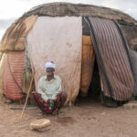 An elderly Gabbra man outside his home (image by Inger Vandyke)