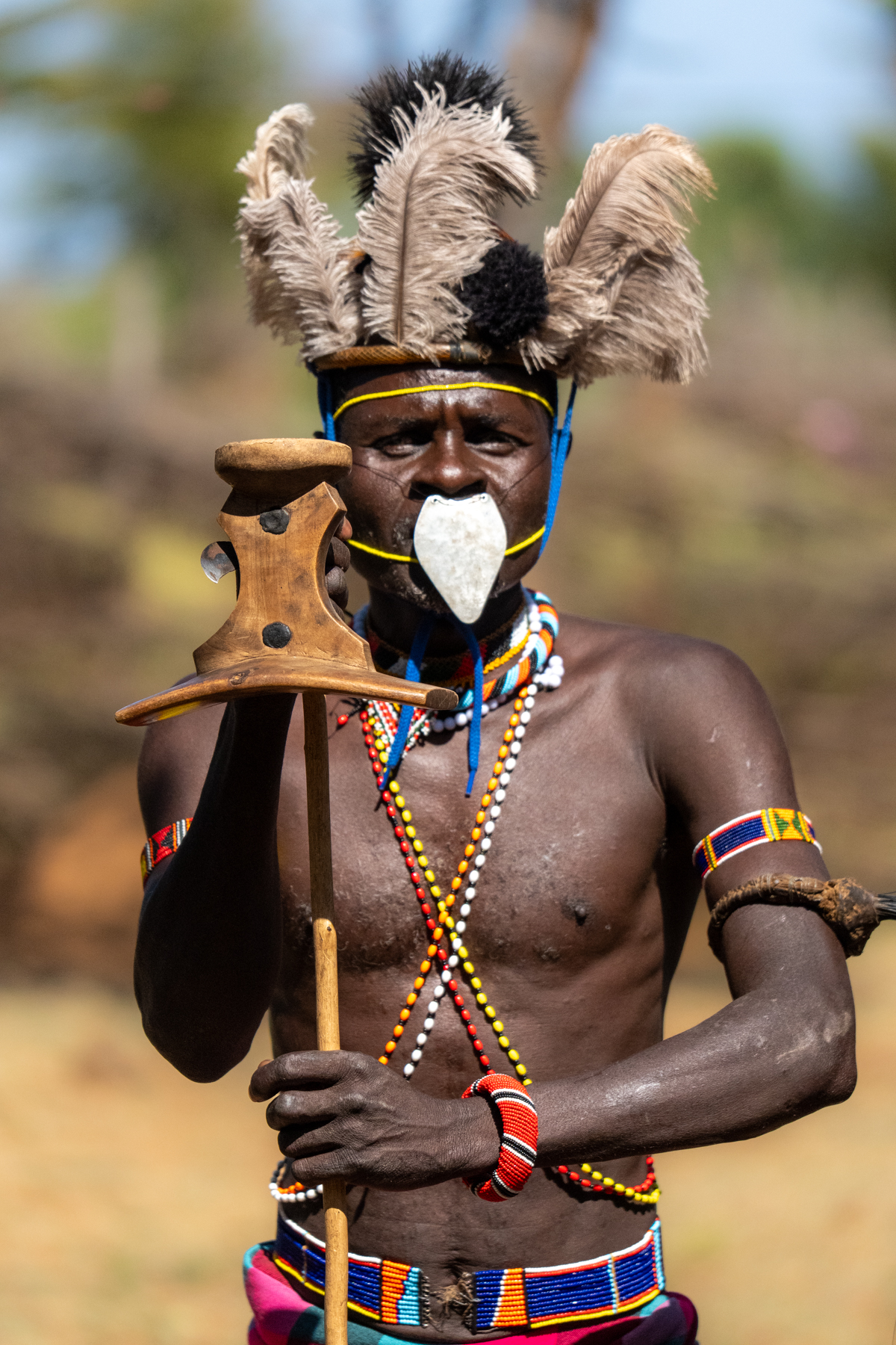 Decorated Pokot headman (image by Inger Vandyke)