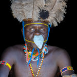 Pokot Headman with his unusual nose plate (image by Inger Vandyke)