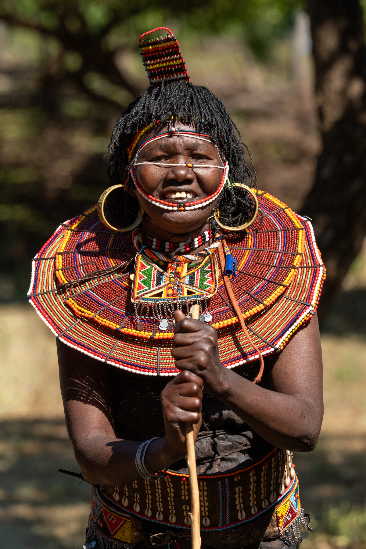 A Pokot woman singing at a ceremony (image by Inger Vandyke)