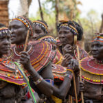 A group of Pokot women at a ceremony in remote Kenya (image by Inger Vandyke)