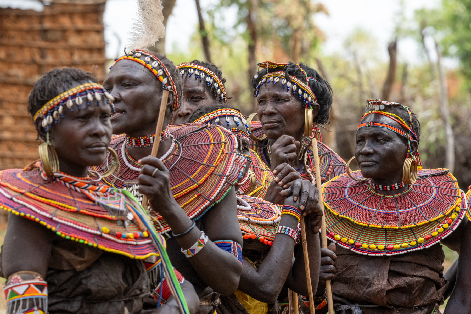 A group of Pokot women at a ceremony in remote Kenya (image by Inger Vandyke)