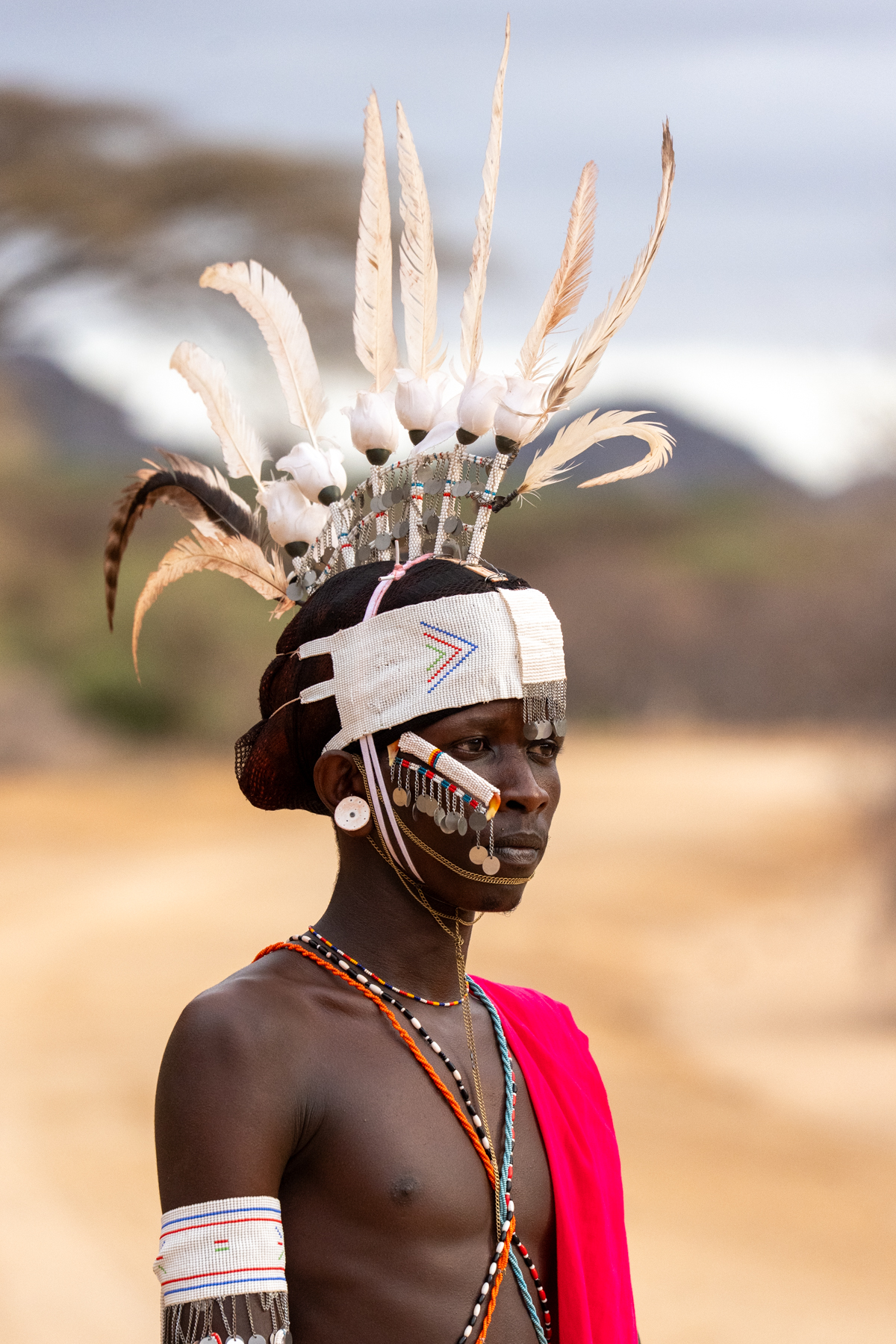 A highly decorated young Rendille Moran (image by Inger Vandyke)