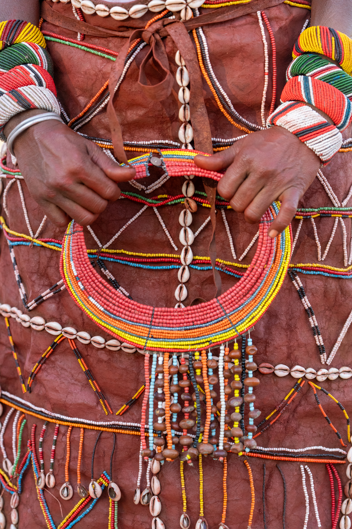 Detail of Rendille traditional dress (image by Inger Vandyke)