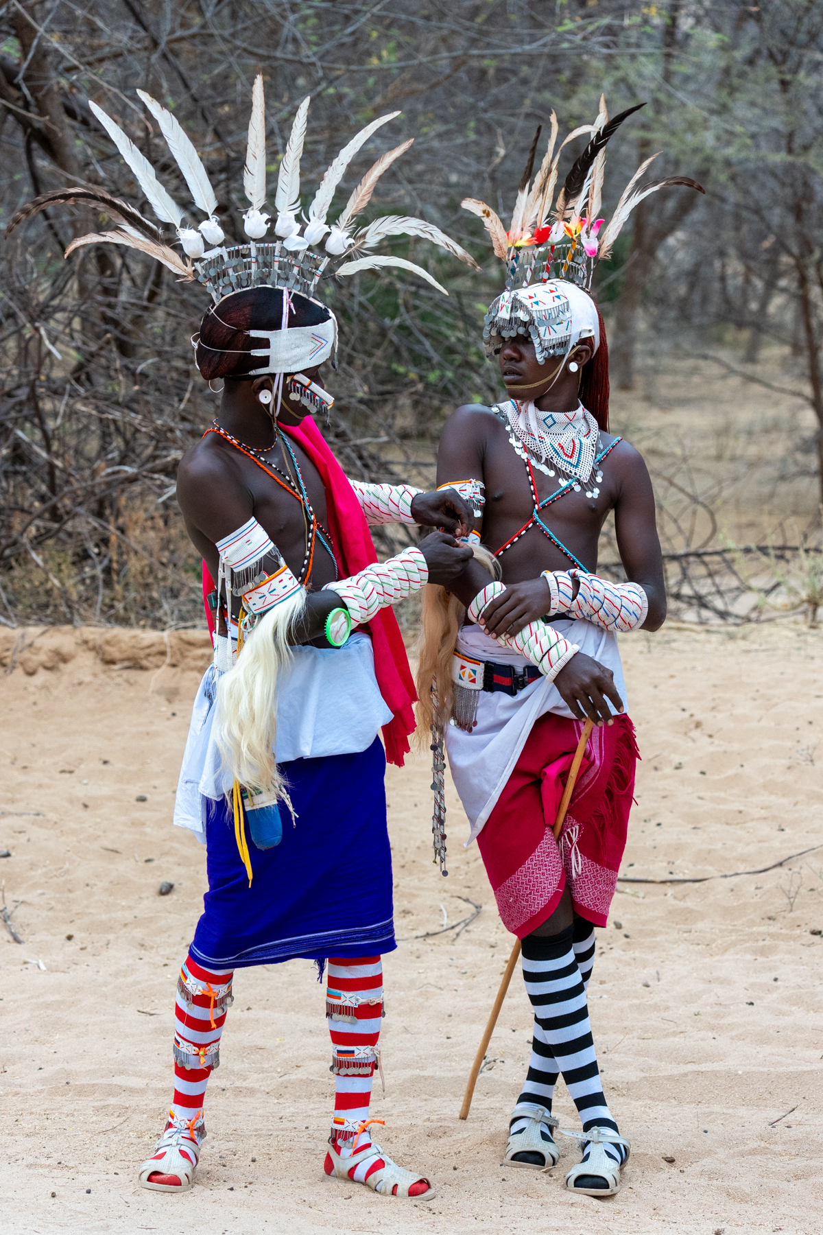 Rendille Morans in the Ndoto Mountains of Kenya (image by Inger Vandyke)
