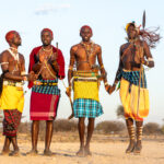 A group of dancing Samburu Morans (image by Inger Vandyke)