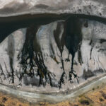 Some of Lake Magadi's formations look like you are fling over another planet and this one reminded me of the eye of a gecko (image by Inger Vandyke)