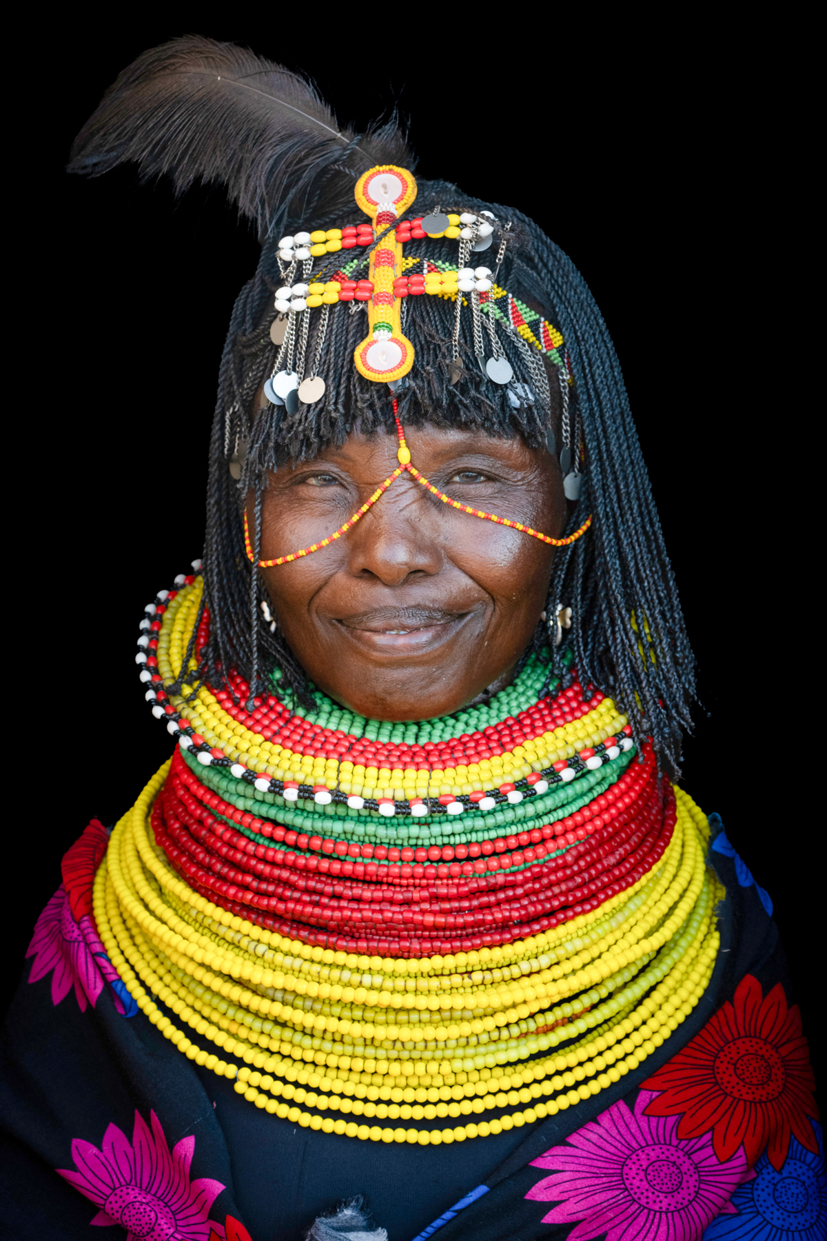 A Turkana woman dressed up to attend a wedding (image by Inger Vandyke)