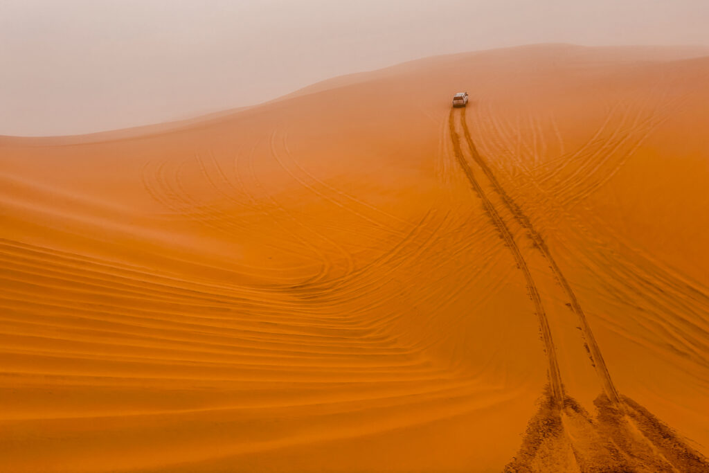 Our drivers on our Sandwich Harbour day were extremely knowledgeable - and possessed the slightly unnerving ability to look at a near-vertical wall of sand and see a perfectly sensible road (image by Virginia Wilde)