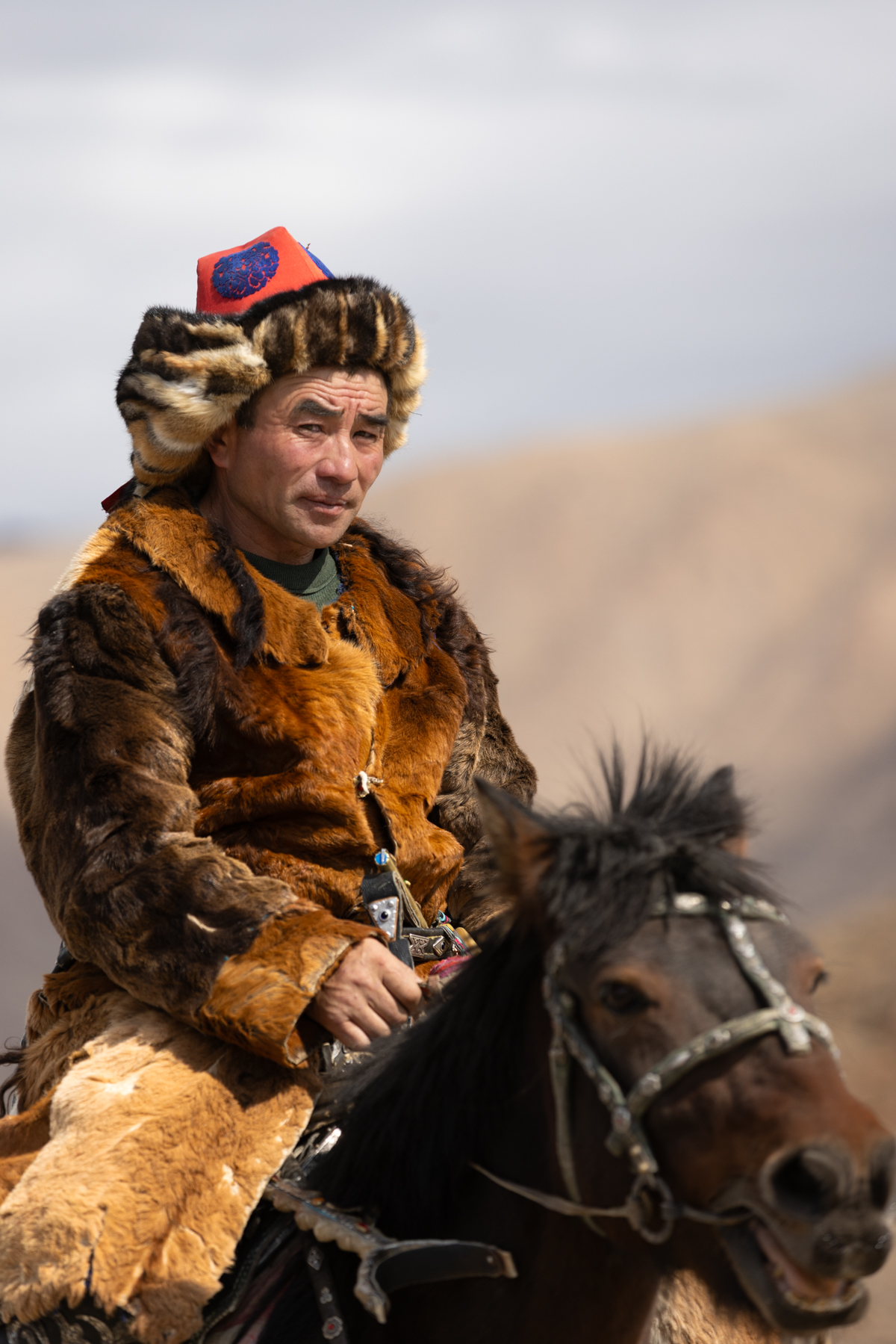 An eagle hunter taking part in one of the competitions during the Eagle Hunters festival (image by Ingrid Koedood)