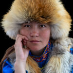 At just 16 years old, Aymoldir is already a skilled eagle huntress handling and training her golden eagle with remarkable confidence. She will turn 17 soon and represents a new generation of young women continuing the Kazakh eagle-hunting tradition (image by Ingrid Koedood)