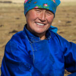 We met this Kazakh woman during the morning milking of the yaks (image by Ingrid Koedood)