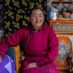 A Kazakh woman photographed in her yurt (image by Ingrid Koedood)