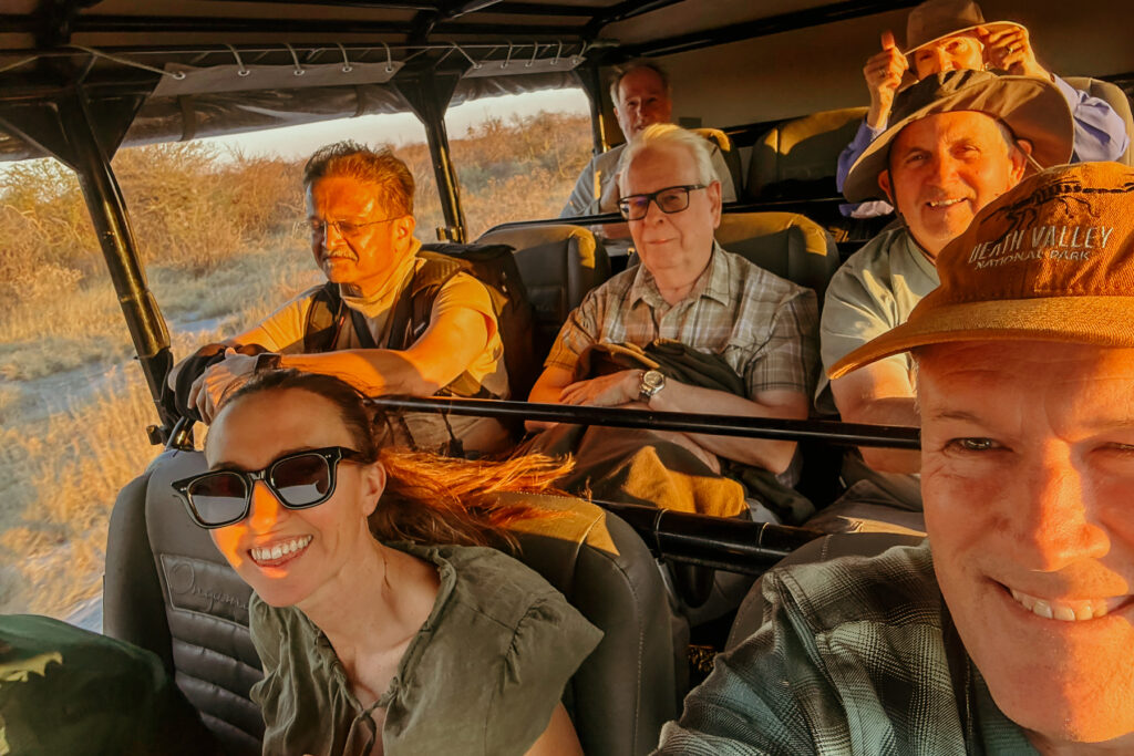 In between our Onkolo hide sessions, we embarked on some short safari drives in Onguma Reserve, with our wonderful guide Salomon (image by Virginia Wilde)