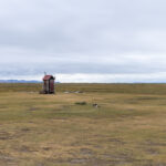 A tiny toilet stands alone in the vast landscape during our visit to a Mongolian family near Hustai (image by Ingrid Koedood)
