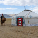 A yurt on the festival ground during the Eagle Hunters festival (image by Ingrid Koedood)